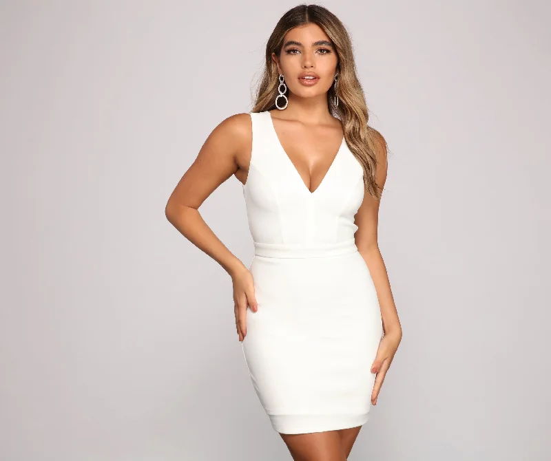 Stunning Babe Sleeveless Mini Dress Cozy Jersey Mini Dress