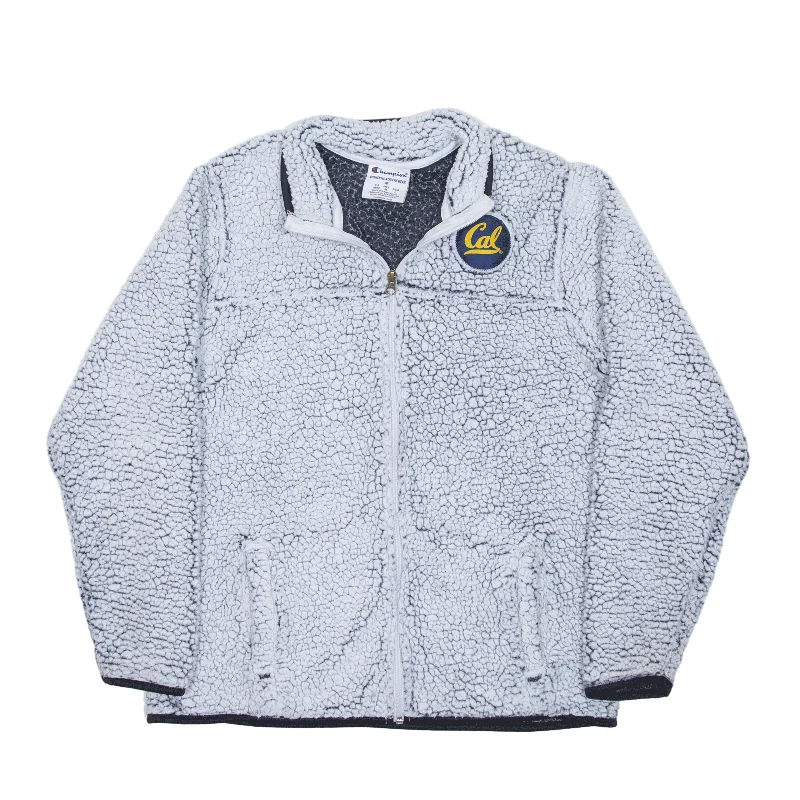 CHAMPION Cal Teddy Fleece Jacket White Womens M Striped Jacket Polka Dot Jacket Floral Jacket