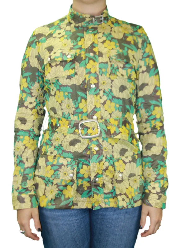 CUSTO BARCELONA Women's Burjack Jamaica Floral Jacket 392364 $276 NWT Collared Jacket Crew Neck Jacket Turtle Neck Jacket