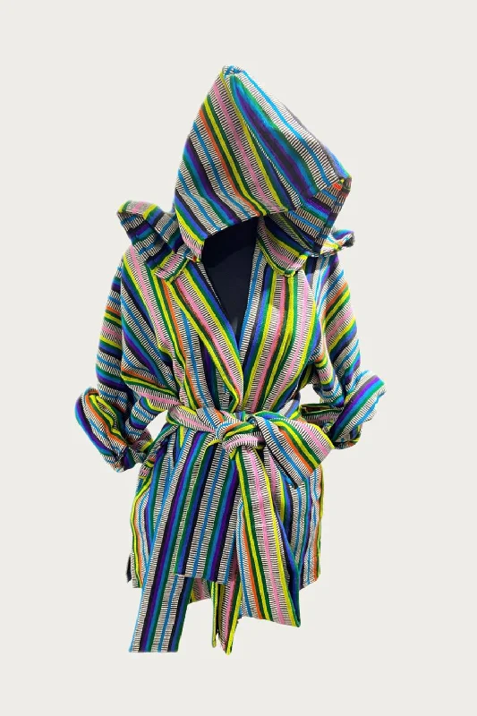 Lain Handmade Robe Jacket In Rainbow Herringbone Jacket Checkered Jacket Solid Jacket