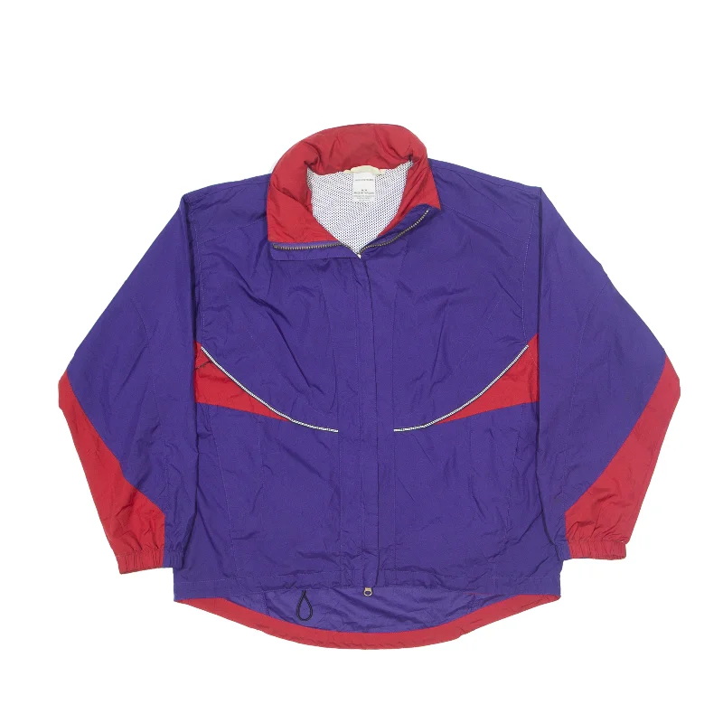 MOVING COMFORT Windbreaker Jacket Purple 90s Colourblock Womens M Cotton Jacket Linen Jacket Terry Jacket