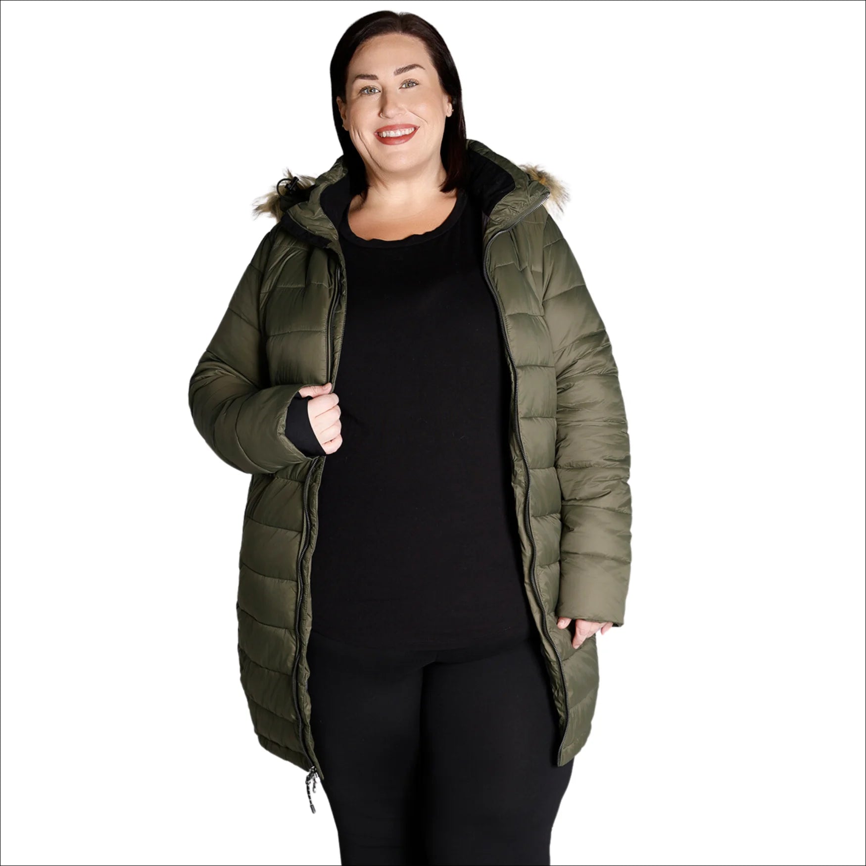 Snow Country Outerwear Women’s Plus Size 1X-6X Element Parka Jacket Coat Faux Fur Fabric Real Fur Fabric Shearling Fabric