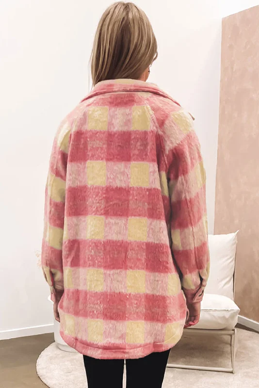 Soft Plush Plaid Jacket Fleece Jacket Down Jacket Parka