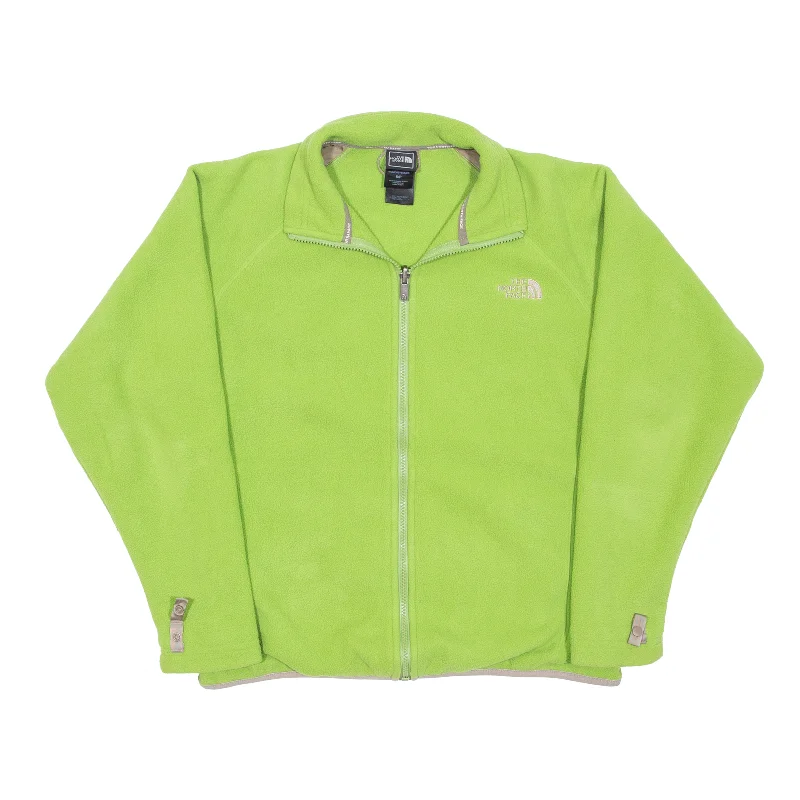 THE NORTH FACE Fleece Jacket Green Womens S Toggled Jacket Drawstring Jacket Belted Jacket