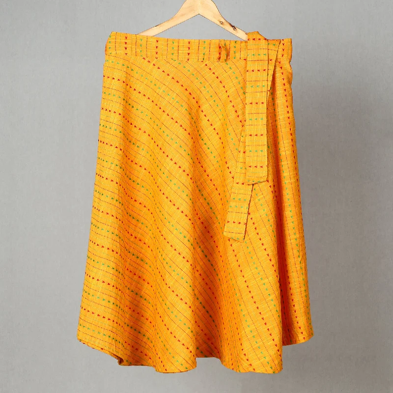 Orange - Jacquard Cotton Wrap Around Skirt 24 maxi skirt elegant