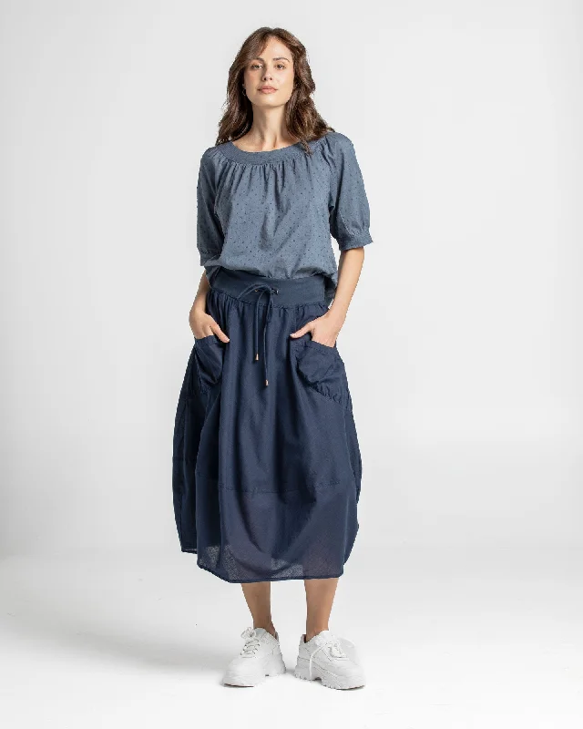 Boom Shankar Guru Skirt Navy cashmere skirt plush