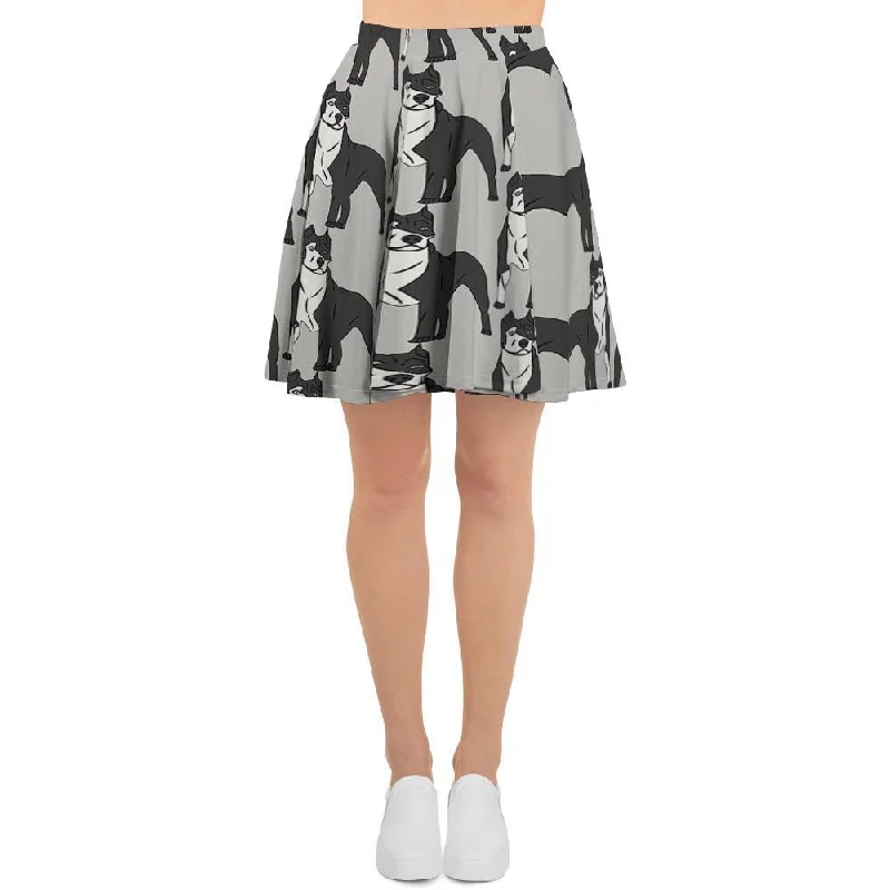 Pitbull Print Women's Skirt cashmere skirt plush