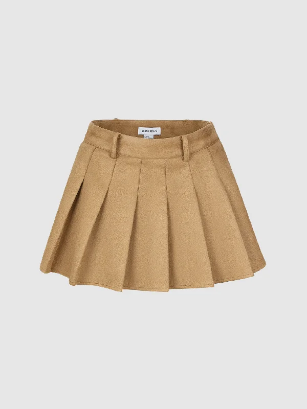 Pleated A-Line Skirts lace skirt intricate